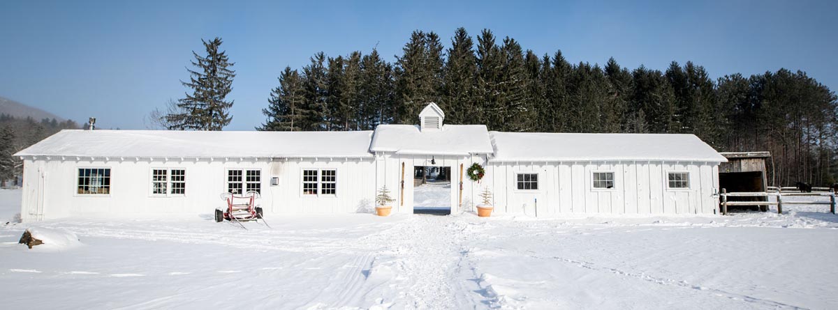 edson-hill-barn-in-winter Horse Barn at Edson Hill Stowe in the Winter