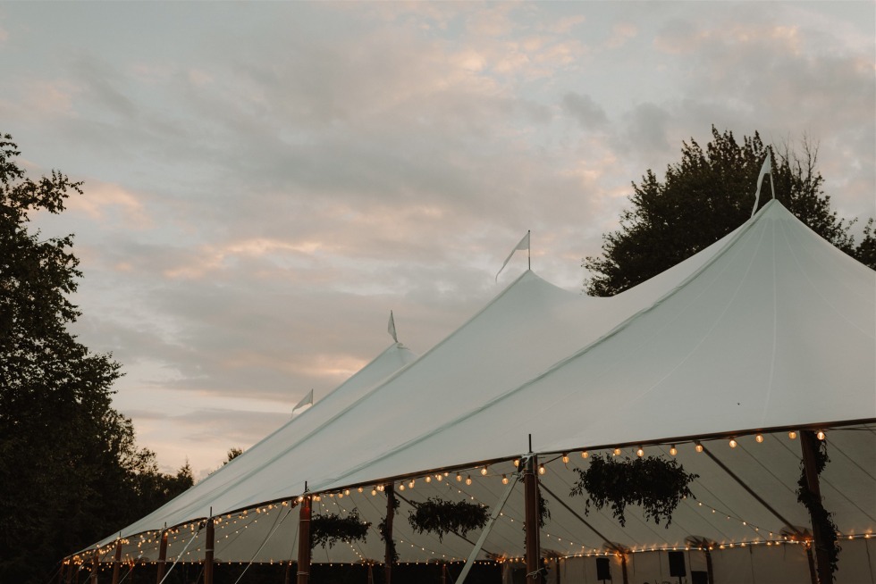 Wedding tent from the outside