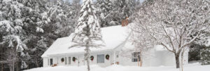Guest House covered in snow